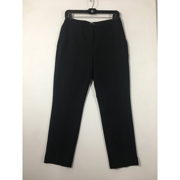 H&M Pants Womens 6 Dress Pants Trouser Slit Sides Pockets Ankle Length Black - Picture 1 of 13